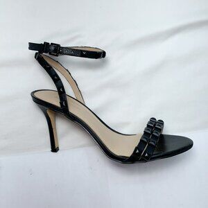 BCBGeneration Shoes Strappy ~ 7.5 Black Leather - Ankle Strap Sandal Heels